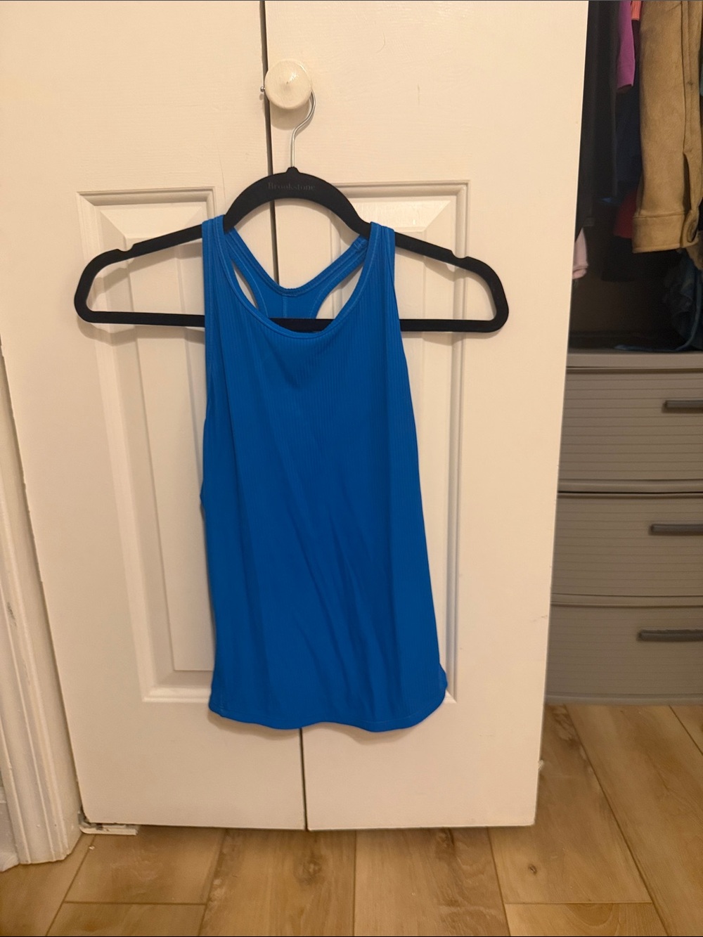 Women’s Blue Ribbed Tank Top - Lightweight Everyday Layer